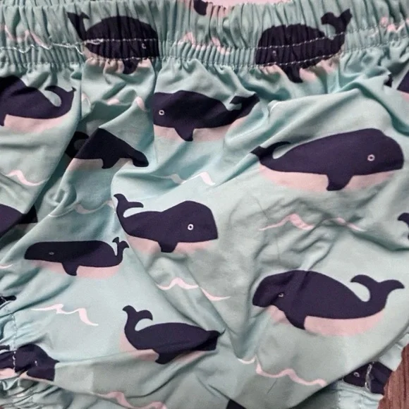 NWT Pottery Barn Kids Blue Whale Diaper Cover Size 6-12 Months - Picture 2 of 3